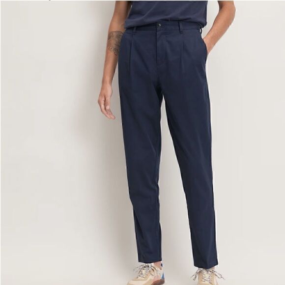 Everlane Other - NWT Everlane The Organic Cotton Pleated Chino Deep Navy 33x32